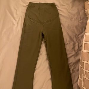 OFFLINE By Aerie Real Me High Waisted Crossover Flare Legging in green